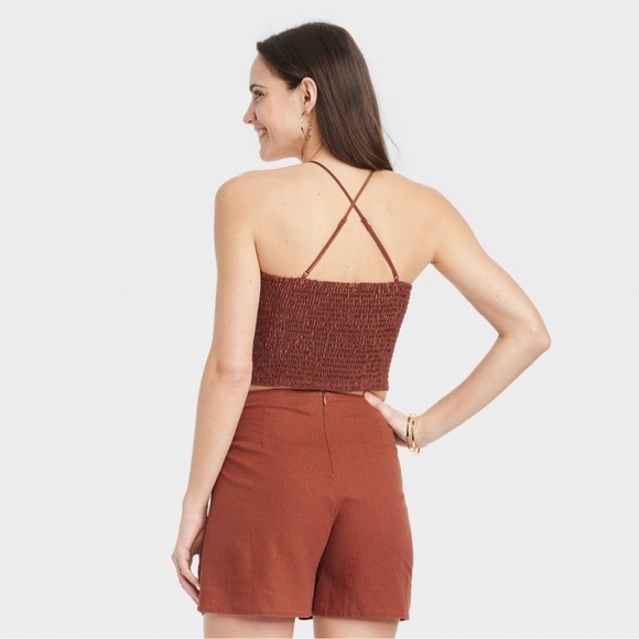 A New Day Brown Apron Tank Top: Size: Large - Picture 2 of 5